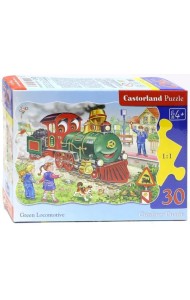 Пазл-midi. Зеленый локомотив, 30 элементов