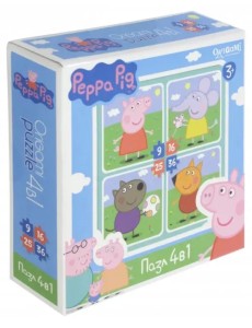 Пазл 4 в 1. Peppa Pig. На прогулке