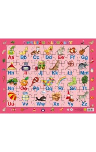 Детский пазл на подложке. Алфавит английский