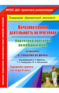 Образовательная деятельность на прогулках. Картотека прогулок на каждый день. Сред. группа. ФГОС ДО