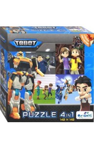 Пазл 4 в 1. Тоботы. Защитники + магнитик