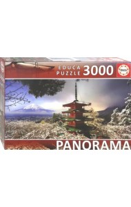 Пазл-панорама. Гора Фудзи и пагода Чурейто, 3000 деталей