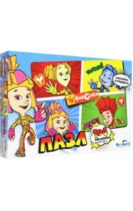 Пазл + наклейки. Комикс. ФиксиСемья, 104 элемента