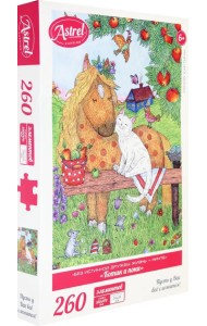 Пазл. Котик и пони, 260 элементов