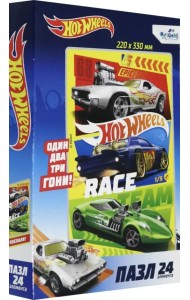 Пазл. Hot Wheels. Заезд года, 24 элемента