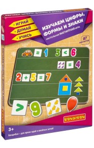 Магнитная игра. Изучаем цифры, формы и знаки, 87 магнитов
