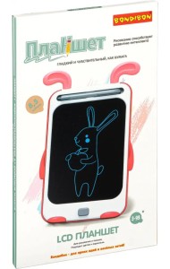 Планшет с жидкокристаллическим экраном. Зайка, розовый