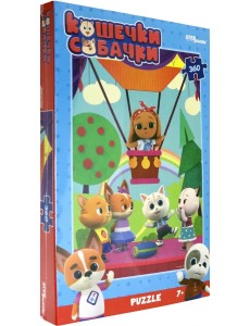 Пазл. Кошечки и собачки, 360 элементов Пазл. Кошечки и собачки, 360 элементов