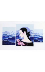 Набор для рисования по номерам., триптих. Вечерняя прохлада