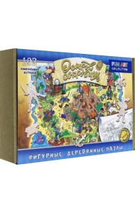 Фигурный деревянный пазл. Остров сокровищ, 102 элемента