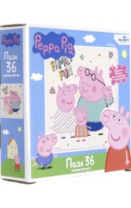 Пазл. Свинка Пеппа. Вся семья вместе, 36 элементов