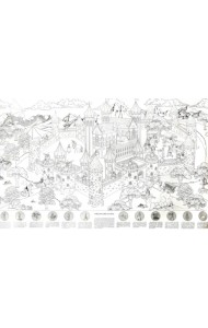 Рыцарский замок. Большая раскраска с наклейками