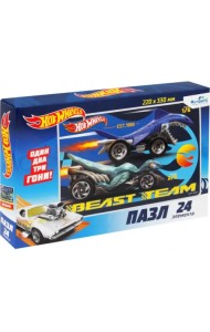 Пазл. Hot Wheels. Команда - зверь, 24 элемента