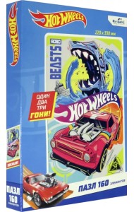 Пазл. Hot wheels. На вираже, 160 элементов
