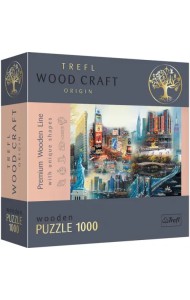 Пазл деревянный. Нью-Йорк. Коллаж, 1000 элементов