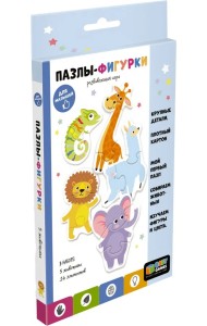 Baby Games. Пазлы-фигурки. Яркие животные