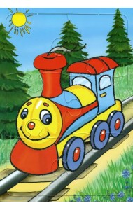 Пазл Паровозик, 6 элементов