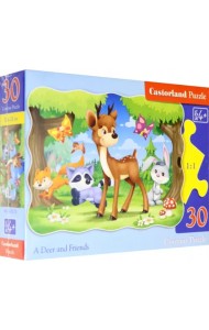 Пазл-midi. Олененок с друзьями, 30 элементов