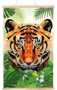 Раскрашивание по номерам Панно на подвесе. Тигр