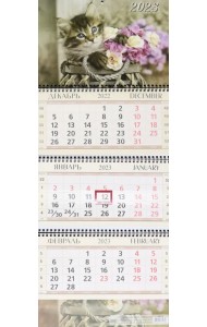 Календарь квартальный на 2023 год Котенок