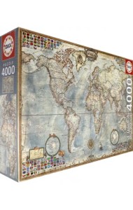 Пазл. Политическая карта мира, 4000 элементов